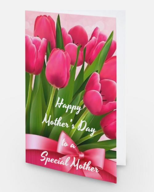 Mother's Day Tulips Greeting Card - Mothers Greeting Card -  Poem for Mothers - Mothers - The Master's Masterpiece - Roses - Roses for Mothers - Pink Tulips - Mothers Are Special - Mothers - The Master's Masterpiece - Mother's Day 