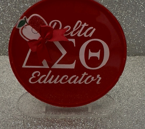 Resin Delta Teacher Delta Sigma Theta Resin Coaster - Teacher Desk Accessory - Delta custom resin display - Resin - Gift item - Delta symbols  -  DESIGNS VARY SLIGHTLY  - Stand Included - Embellishments  Resin Delta Teacher Delta Sigma Theta Resin Coaster - Teacher Desk Accessory - Delta custom resin display - Resin - Gift item - Delta symbols  -  DESIGNS VARY SLIGHTLY  - Stand Included - Embellishments