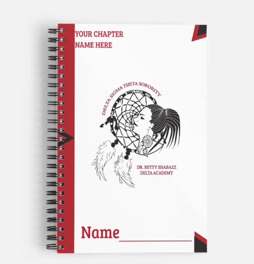 Delta Academy Journal and Pen Set -  8.5" x 11" - CUSTOMIZE FOR YOUR CHAPTER - Writing - Notebook - Delta Academy Notebook Journal - Meeting Notes Delta Academy Journal and Pen Set -  8.5" x 11" - CUSTOMIZE FOR YOUR CHAPTER - Writing - Notebook - Delta Academy Notebook Journal - Meeting Notes