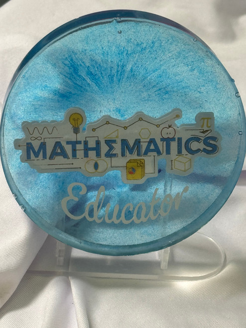 Mathematics Teacher  Profession -  Teacher - Resin Coaster - personalization - Resin Coaster - Education Professional -  DESIGNS VARY SLIGHTLY  -  Math Educator - Education - Desk Accessory Mathematics Teacher  Profession -  Teacher - Resin Coaster - personalization - Resin Coaster - Education Professional -  DESIGNS VARY SLIGHTLY  -  Math Educator - Education - Desk Accessory
