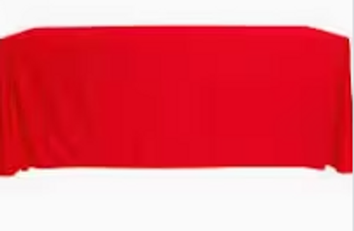 RED PLAIN Table Covers -  6 ft. Tablecloth - TABLE CLOTH FOR SPECIAL PURPOSES -  Sorority Table Cover - Specialty Table Cover