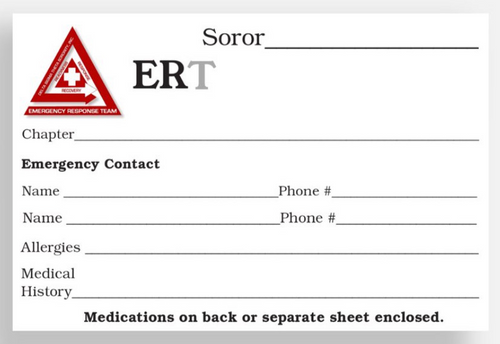 Emergency Contact Card