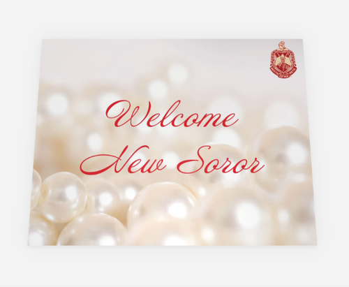 GLOSS - Welcome  New Soror - Sisterhood -  Delta Sigma Theta Sorority Note cards - Delta Sigma Theta RED