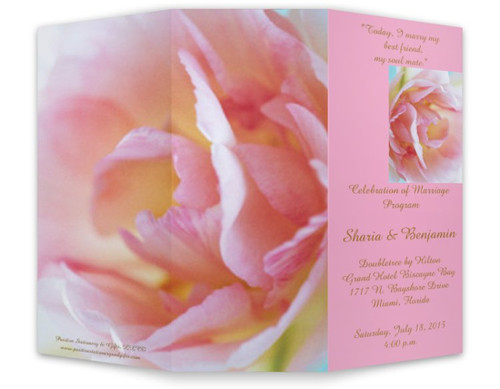 ROSE BLUSH Wedding Programs