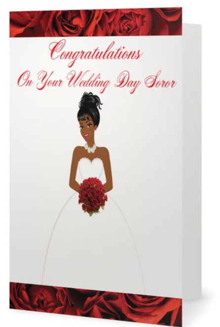 Delta Wedding - - (1) Single Card - Delta  Wedding  Bride - Delta Wedding Greeting Card -Red Rose Bouquet-The Bride-Red Bouquet - herecomesthebride - weddinggreetingcard - greetingcard - red roses -roses - bride - wedding