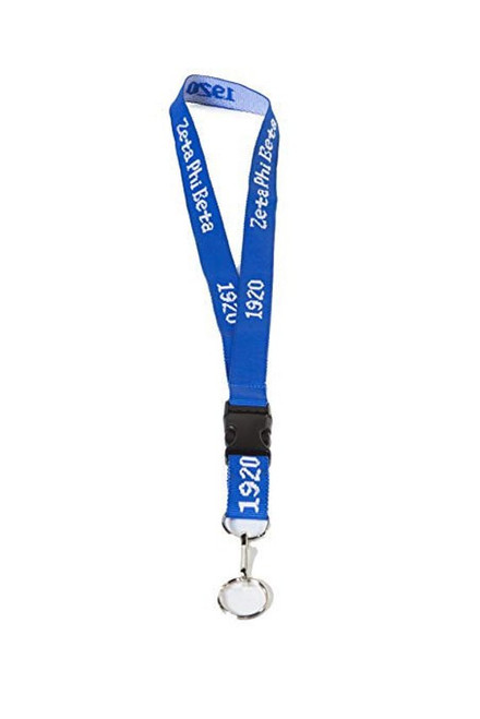 Zeta Phi Beta Lanyard- Blue Zeta Phi Beta Lanyard - Lanyards - Zeta Neckwear