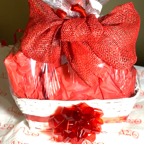 Delta Gift baskets - Baskets for Sorority Sisters - Delta Sorority Gift Baskets - Sorority Gift Baskets - Bridal Gift Baskets - Retirement Gift Baskets - Birthday Gift Baskets - Wedding gift baskets