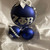 2.5” Royal blue Zeta ornaments - Designs and Trimmings Will Vary  - Zeta Phi Beta  Christmas Ornaments - 4 pc. Set - Zeta  Christmas Ornaments - Zeta Phi Beta  Christmas Ornaments