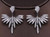 SILVER TONE Elite Winged-Earrings - GOLD TONE - Crystal Clear Marquis-Shaped Studded Earrings - Fashion Jewelry Earrings