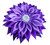 Delta - African Violet inspired -  E'RENEE - 3 GRADIENT SHADES OF PURPLE SATIN PETALS -  6.7” x 6.7” - Purple satin ribbon brooch