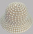 The Original Pearled Hat  - Rhinestones and Cream Pearls - Hand placed pearls and stones - Elegant Cream Pearl Hat -Stylish Bucket Pearled Hat - Dome-shaped Cream Pearls