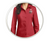 Crest Embroidered Oxford Blouse - Button-down Blouse - Red - Classic Oxford Button Front Blouse - Fitted Oxford Blouse