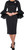 Black Sheath Dress - Bell Sleeves -   Black Sheath Dress - Brooch (on dress) Included - Dressy Dress - Dress Attire
