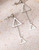 2-pc. Double Delta Silvertone Earrings - Dainty Earrings -  Petite Delta Symbol  - Pierced Clasp - Sorority Earrings - 