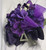 African Violets Corsage - Diana - DESIGNS WILL VARY - READ DESCRIPTION -  - Purple Ribbon  and Tulle - Delta Sigma Theta Corsage - Silvertone  DST Pendant  - African Violet and Pearls Corsage -Delta Sigma Theta 