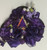 Delta LEGACY African Violet Corsage -purple ribbon - DESIGNS WILL VARY  -Δ Legacy 9 Pearls Pin - Purple Bow African violet corsage - Floral Petals  LEGACY TEXT  PIN - African violet corsage