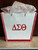 Trapezoid Delta Gift Bags - Black and White - VARIOUS DESIGNS - Medium Gift Bag - Statement Gift bag -Trapezoid Gift Bag - Delta Sigma Theta gifts - Sorority Gift bag