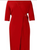 Red Sheath Dress - Side Pleats -  V Neck - Wrap/Belted  - PLEASE READ SIZE CHART - Red Sheath Dress Dressy Dress - Dress Attire - Red Dress