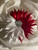 Red and White Layered  Duo-Ribbon Corsage - ELLISHA22 -  DESIGNS WILL VARY - red and white solid  - Delta Sigma Theta  Dress Pin