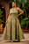 V-Neck Pink and Green Afrocentric Look - ALine Dress - 3 Tier Panel Front - One Size Fits up to 2X - African-Inspired Prints - African Inspired Attire - African Inspired Dress
