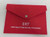 Delta ERT Envelopes - Red Felt Fabric Envelope - Emergency Response Card  - Emergency Contact Card Included - Emergency Contact Info - Traveling Emergency Contact - Safe Travels Info