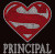 Super Principal Heart - Heart Bling T-shirt - Bling - Superman Bling Principal - Super Bling Apple T-Shirt- EXTRA LARGE