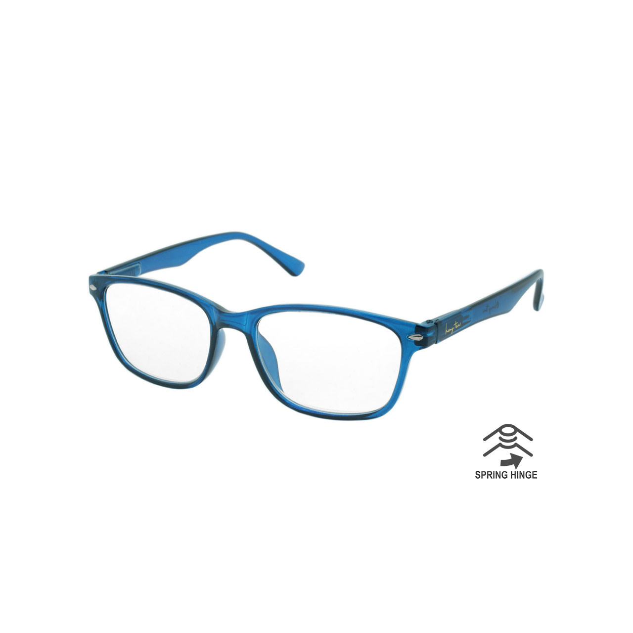 Retro Square Reading Glasses – Unisex Spring Temple, Clear Lenses, Hang Neck Chain Included (Black/Tortoise, RG11 Model)