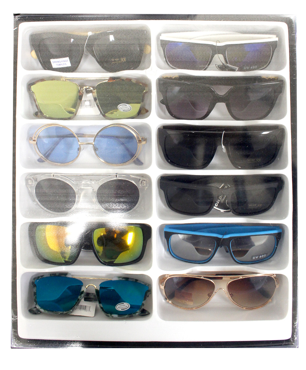 Sunglasses Glasses Display Case Storage Box Organiser Black PU Leather 18  Grids | eBay