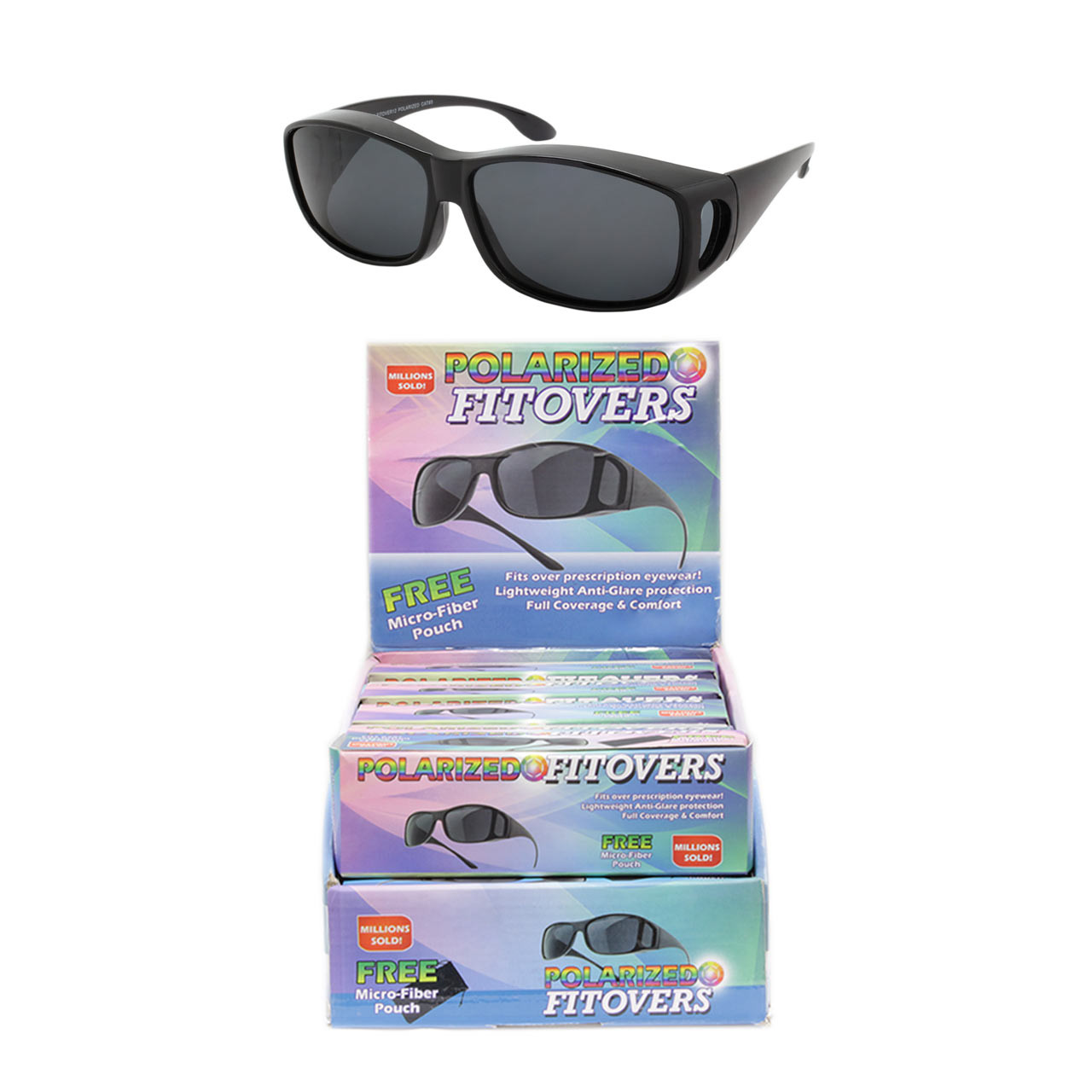 BattleVision Wrap Arounds HD Polarized Sunglasses, As Seen On TV, Fits Over  Your Prescription Eyeglasses and Reading, See Clearer, Anti-Glare, Protects  Your Eyes by Blocking Blue & UV Rays, Unisex