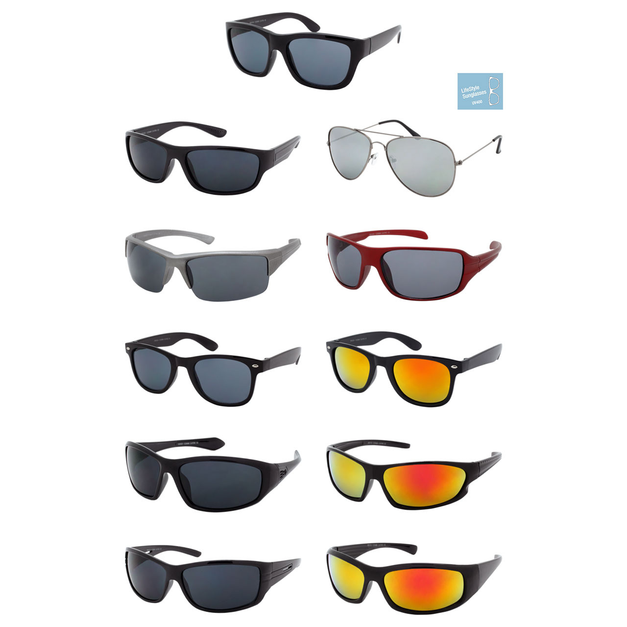 Mens Sport Sunglasses Wholesale I Asst. 12 Pcs I DZN12