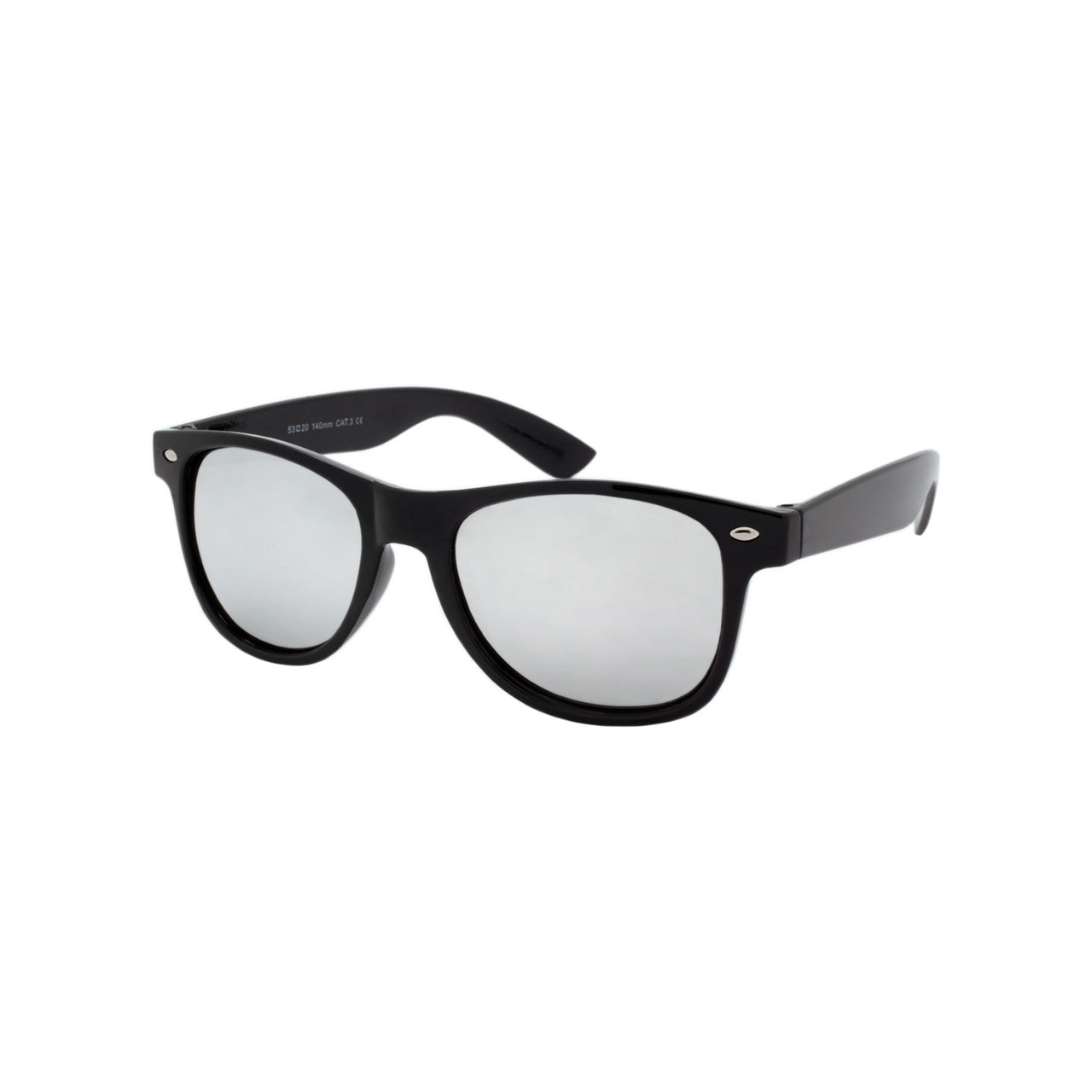 NS1006BFBL PC Black Frame with Black Glass Lens Sunglasses