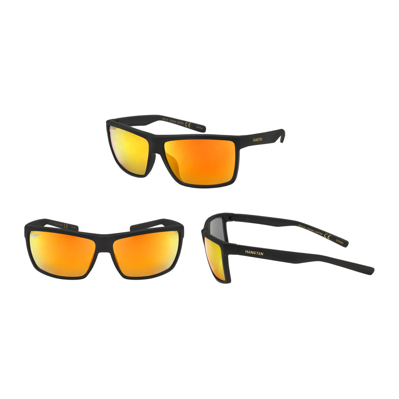 Wholesale Black Color Polycarbonate UV400 Square Sunglasses Men | 1 Dozen  with Tags | LF11SD
