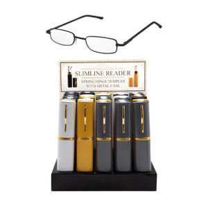 Unisex Slim-Line Readers With Spring Hinge And Counter Display Unisex Slim-Line Readers With Spring Hinge And Counter Display