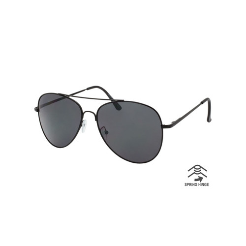 Smoke Aviator Spring Hinge Sunglasses