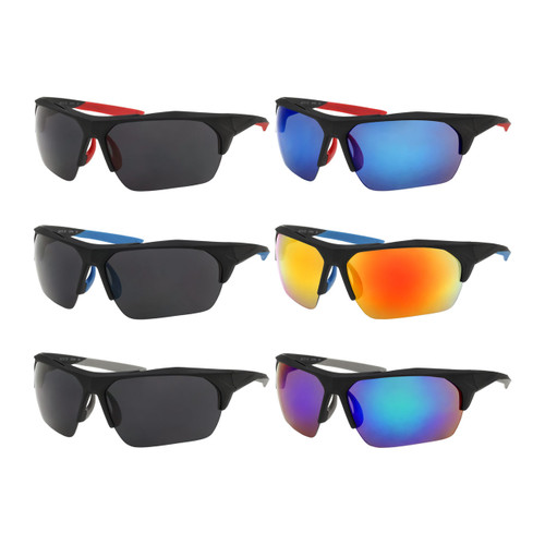 MENS SPORT SUNGLASSES WHOLESALE I ASST. 12 PCS I KMS05 - Shark Eyes, Inc. - Wholesale  Sunglasses, Reading Glasses, & Displays