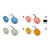 Wholesale Assorted Colors Metal UV400 Round Fashion Sunglasses Unisex | 1 Dozen with Tags | JLCM2