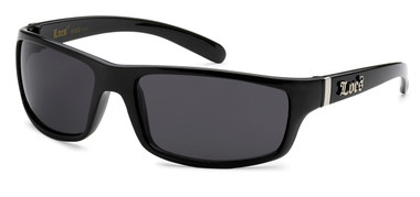 LOCS Hardcore Sunglasses For Men - Polish Black Frame With Dark Lenses | OG Style Rectangular Shades 5 thumbnail image
