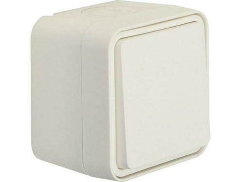Conmutador 10Ax 250V cubyko IP55 blanco polar - Hager