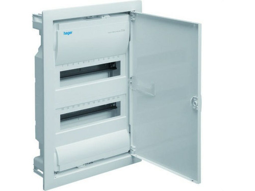 Caja empotrable Golf Serie VU 2 filas, 24M, con puerta