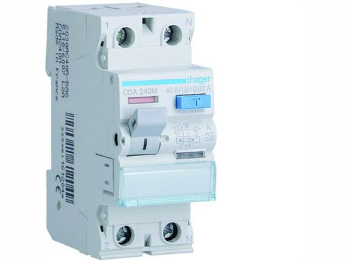 Interruptor diferencial Terciario a 2P 40A 30Ma - Hager