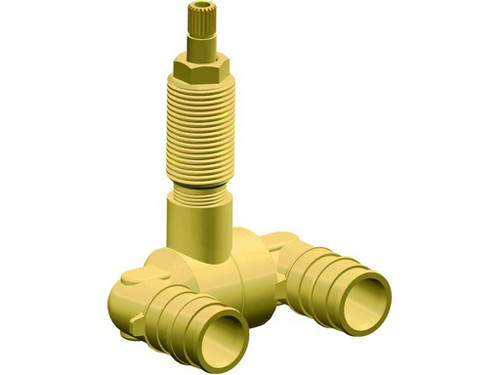 Válvula de esfera empotrar tipo U compact anillo plástico PEX sin accionamiento 25
