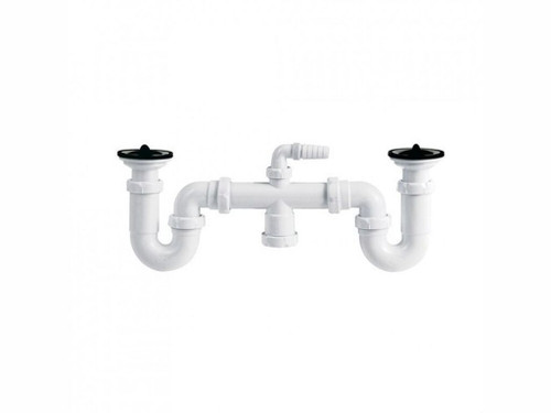 Sifón curvo doble fregadero S-26 ø 70 x 1 1/2" - Aliaxis