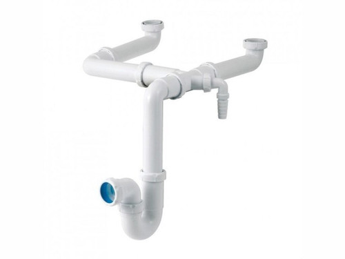Sifón doble curvo desplazado S-307 1.1/2" - Aliaxis