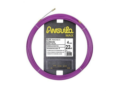 Pasacables Anguila max 4mm acero / Nylon 22M lila