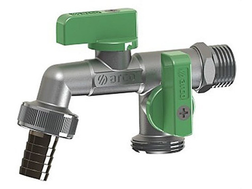 Grifo jardín doble MAC 1/2M 3/4M x Ø15mm - Arco