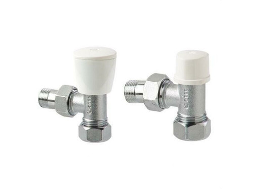 Kit calefacción válvula manual escuadra Teide + Detentor M 1/2"x15mm cobre