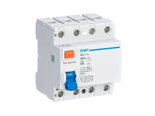 Interruptor diferencial Nl1 4P 40A Asi 300Ma 6Ka superinmunizado - Chint