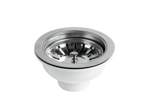 Válvula Fregadero sin rebosadero 1.1/2" x 115 tapón inox con espiga - Duchaflex