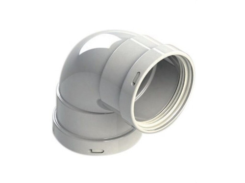 Codo 127 90 H/H aluminio pintado blanco - Fig