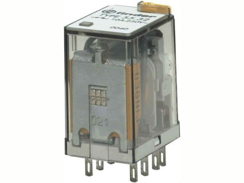 Rele industrial 55.32 10A 24Vac 2 contactos Led+Pulsador
